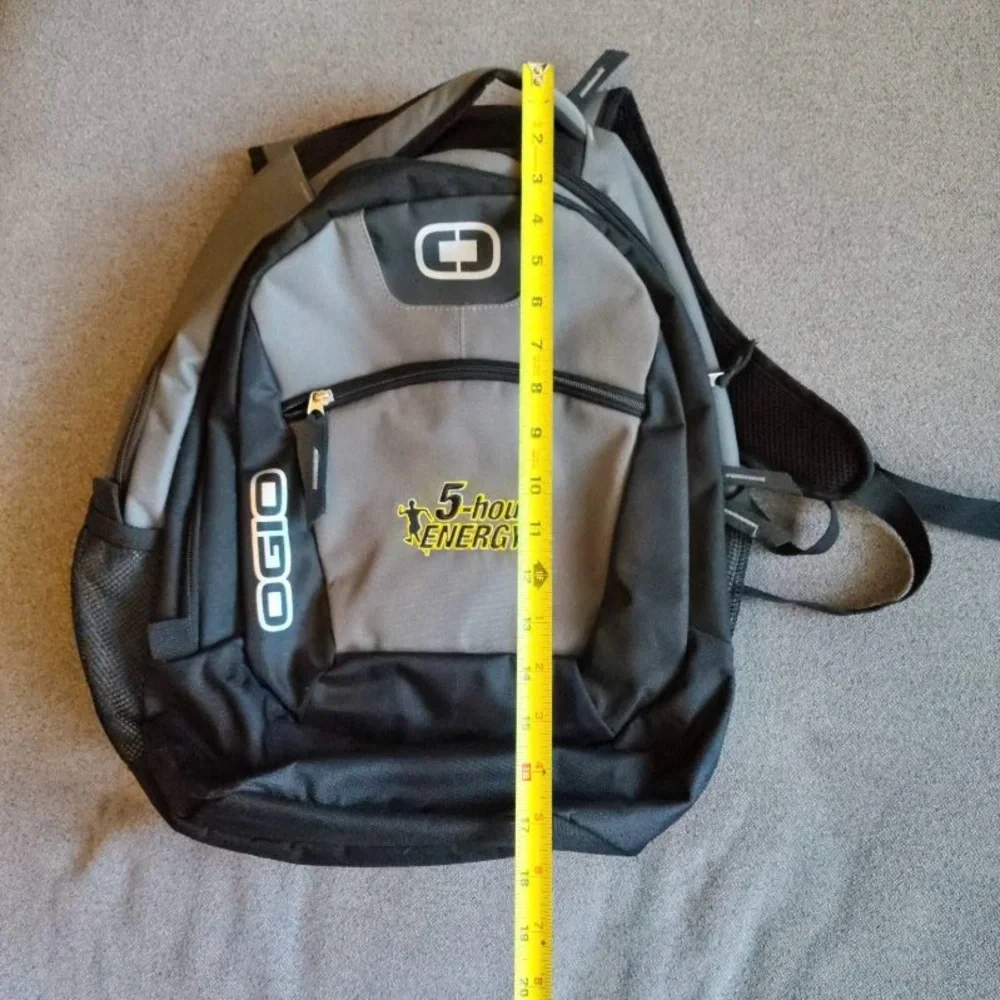 OGIO 5 Energy Logo Black Gray Green Backpack Laptop Travel Bag
